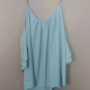 Absolute Angel Women's Plus 3x Powder Blue Blouse